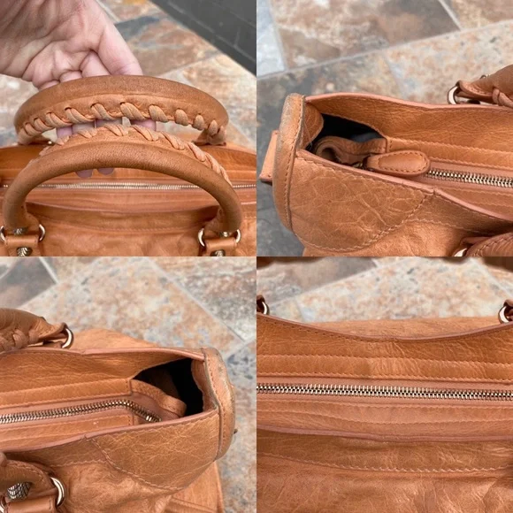 SOLD Balenciaga Rose Blush Leather Motorcycle Bag - Picture 6 of 16